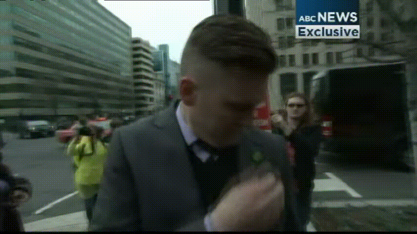Far-right activist (Nazi) Richard Spencer punched during an interview