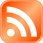 the rss icon - orange background and a sort of radio waves emanating from a dot thing