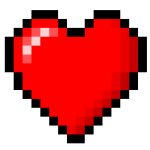 a pixel heart